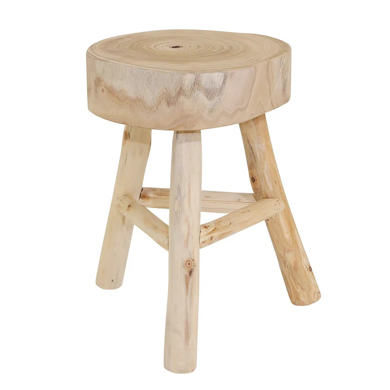 Dilsey 15.75'' Tall Solid Wood Accent Stool | Wayfair North America