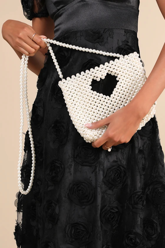 Gossip Pearl White Crossbody Bag | Lulus