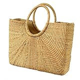Summer Beach Handbag Large Shopping Tote Woven Travel Shoulder Bags Purse Bolsa Bohemian Straw Bag,N | Amazon (US)
