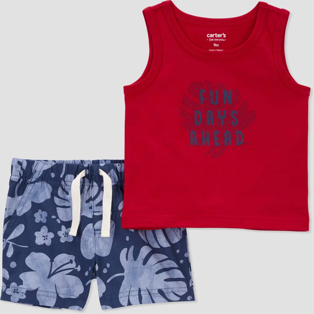 Carter's Just One You® Baby Boys' Palms Top & Bottom Set - Red/Blue | Target