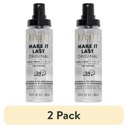 (2 pack) Milani Make It Last Setting Spray Prime + Correct + Set Natural Finish 2.03 fl oz | Walmart (US)
