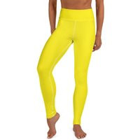 Canary Yellow Yoga Leggings | Etsy (US)