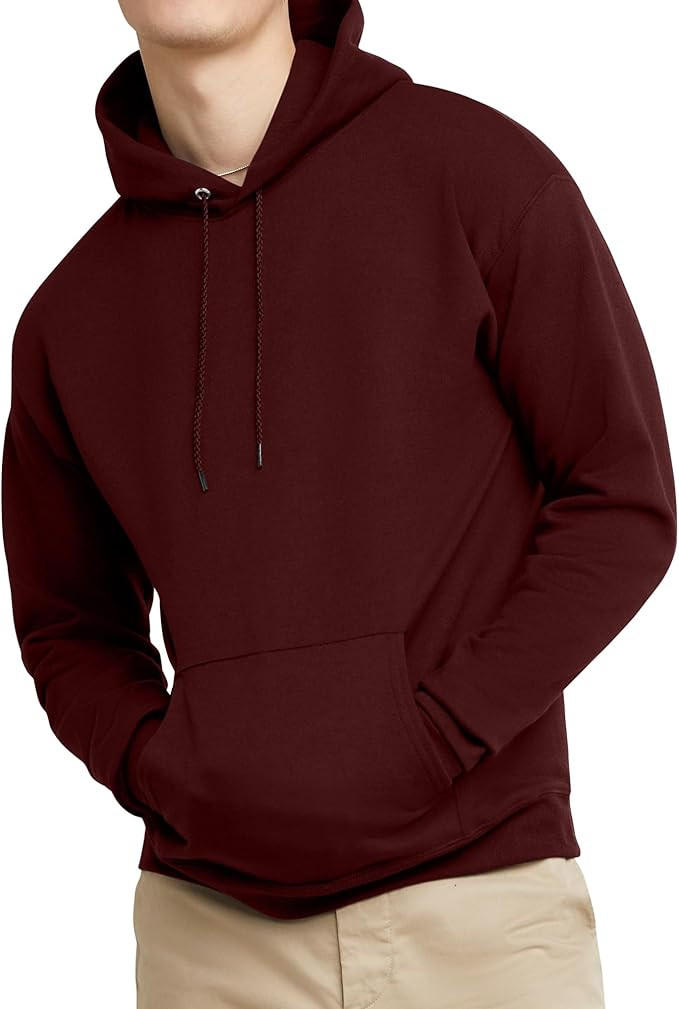 Hanes EcoSmart Hoodie, Midweight Fleece, Pullover Hooded Sweatshirt for Men | Amazon (US)