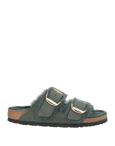 Birkenstock Woman Sandals Green Size 10 Leather | YOOX (US)