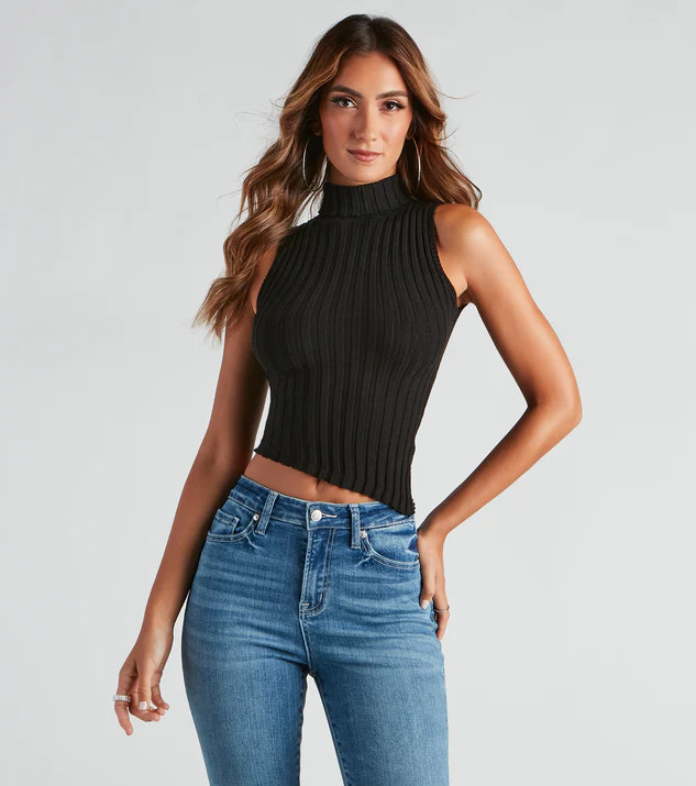 Simple Staple Turtleneck Crop Top | Windsor Stores