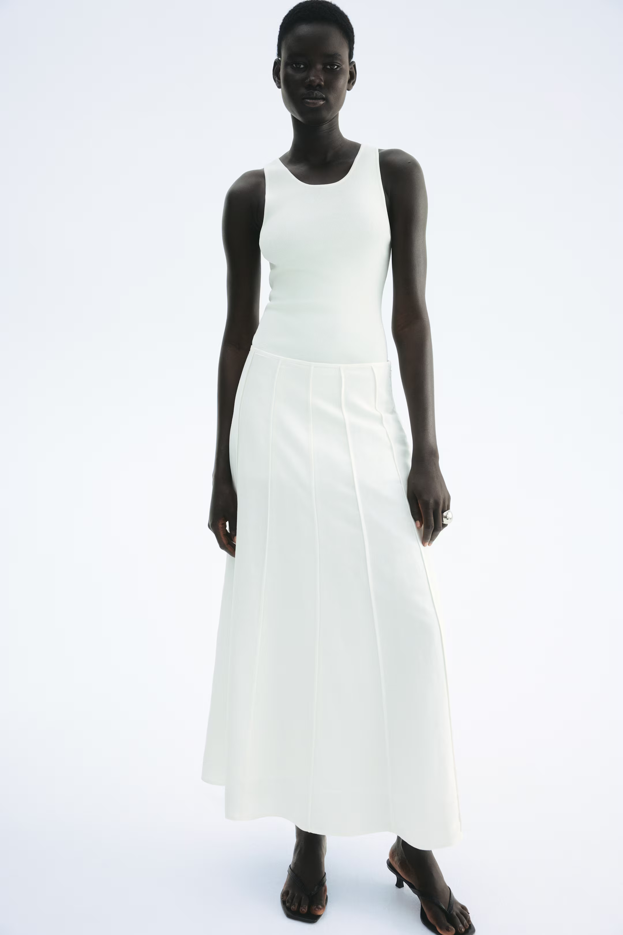 Flared Linen-Blend Skirt | H&M (US + CA)