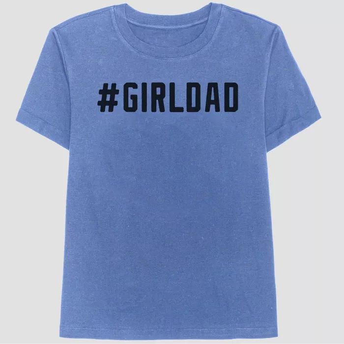 Men's #Girldad Short Sleeve Graphic T-Shirt - Blue | Target