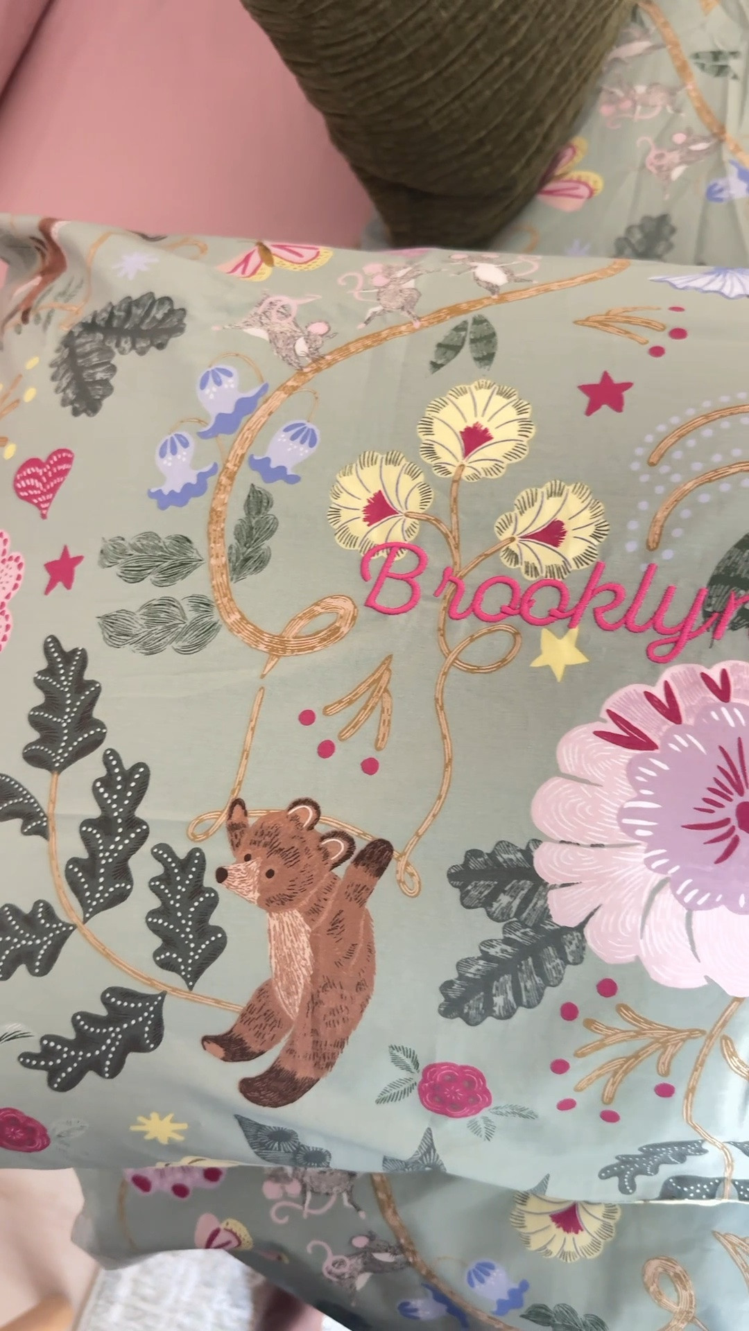 Personalized pillowcases and bedding for little girls room. Floral and garden themed girls room decor.

#LTKHome #LTKKids