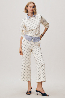 Maude Club Sofia Polka Dot Knit Pants | Anthropologie (US)