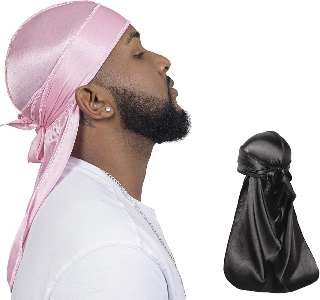 Durags for men, Silky Satin Durag, Do Rag for Waves, 2 Pieces | Amazon (US)
