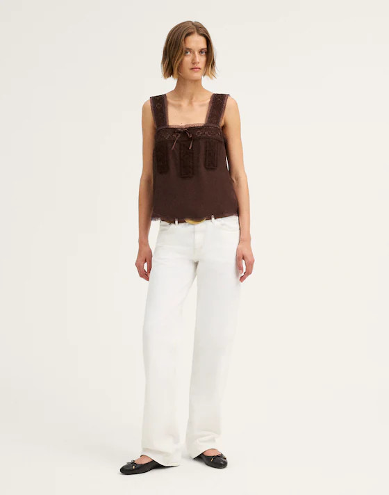 Lace-Insert Tie-Front Cami | Madewell