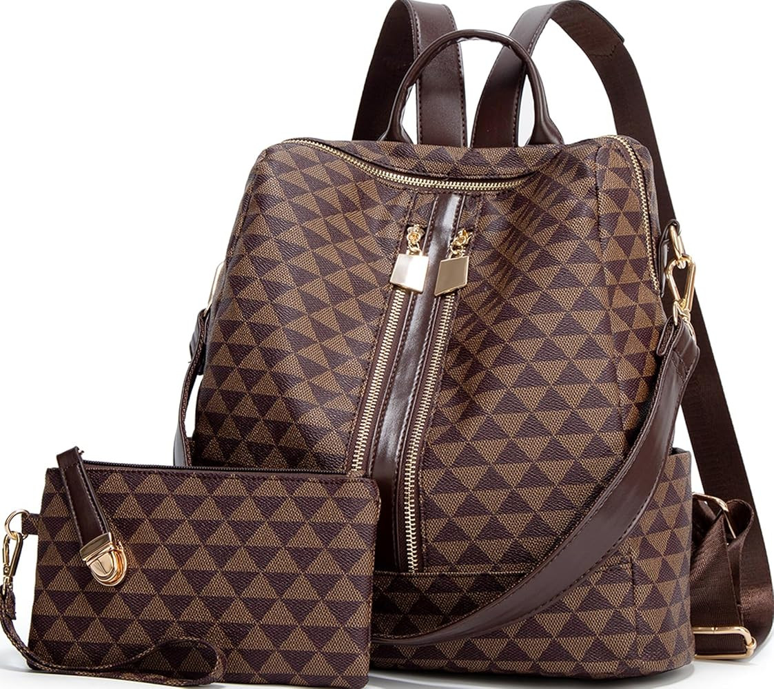 Makes Backpack Purse for Women PU Leather Travel Satchel Handbag Convertible Design Bag with Purs... | Amazon (US)