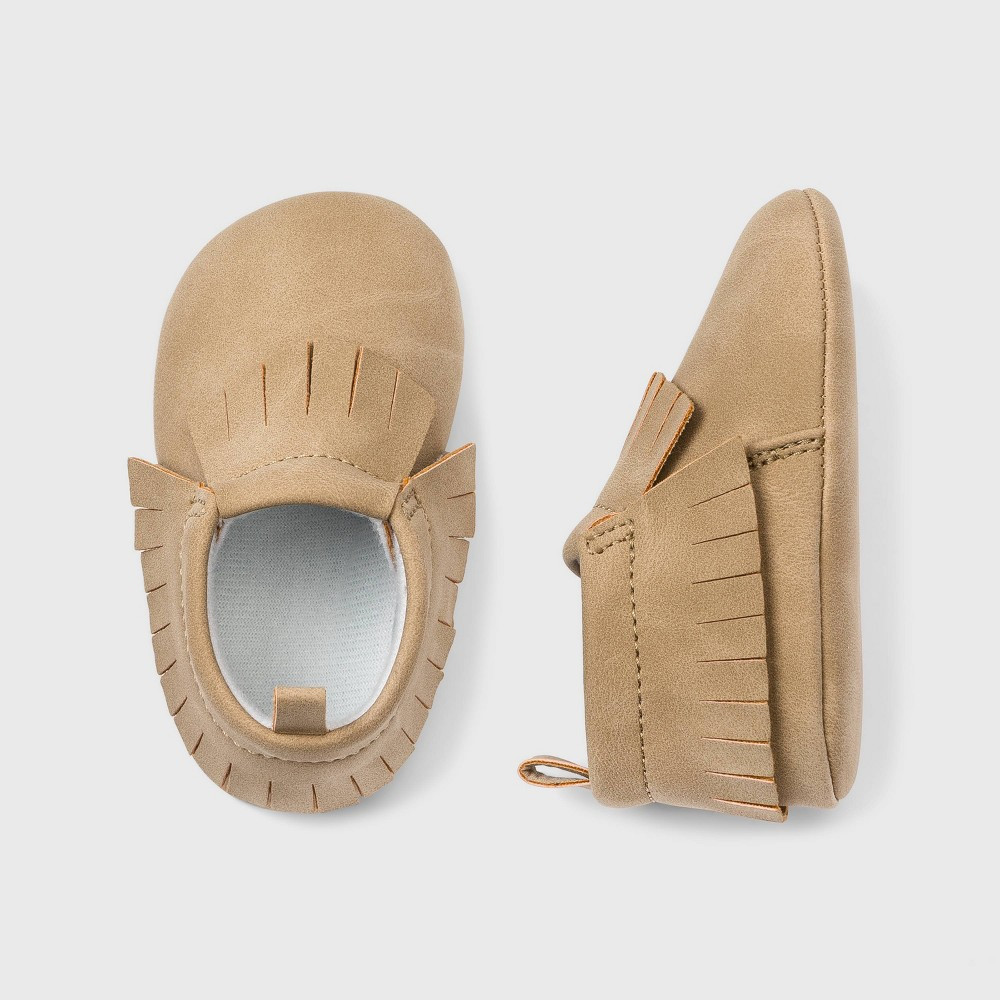 Baby Girls' Crib Shoes - Cat & Jack Beige 6-9M | Target