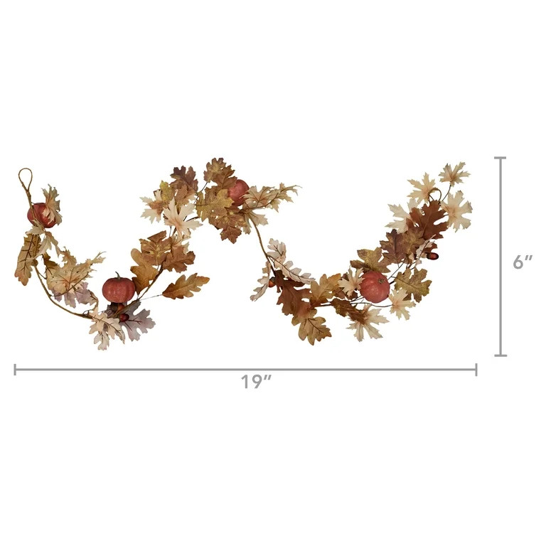 Leaves and Pumpkins Garland, Multicolor, 6', Fall by Way To Celebrate | Walmart (US)