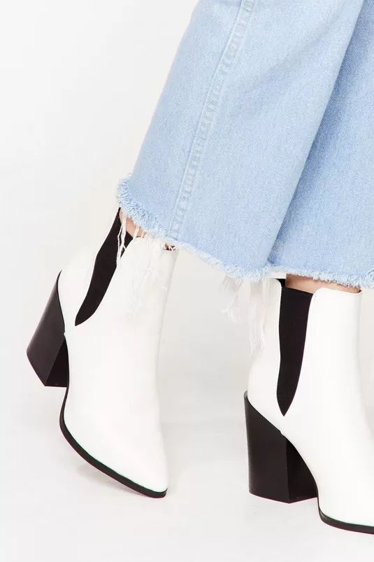 Faux Leather Heeled Chelsea Boots | Nasty Gal (US)