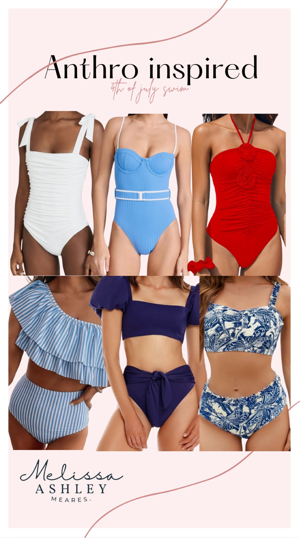 Anthropologie inspired swim! 

One piece, Fourth of July, red, white, blue, bikini 

#LTKStyleTip #LTKFindsUnder100 #LTKSwim