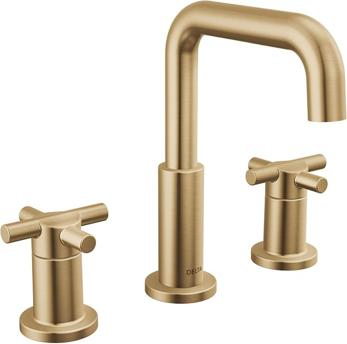 Delta Nicoli Brushed Gold Bathroom Faucet 3 Hole, 8 Inch Widespread Bathroom Sink Faucet for Vani... | Amazon (US)