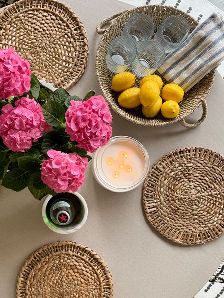 My Outdoor dining essentials like my placemats,  citronella candle and linen napkins are all 20% off with the target app! 
 

#LTKFindsUnder50 #LTKSaleAlert #LTKHome
