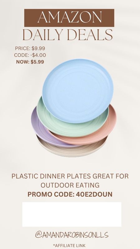 Amazon Daily Deals
Plastic dinner plates 

#LTKSaleAlert #LTKSeasonal