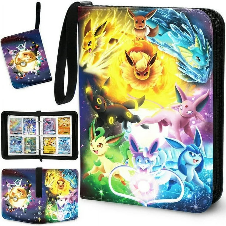 Trading Card Binder, 4-Pocket Album Book Holder for TCG Game, Fits 400 Cards | Walmart (US)