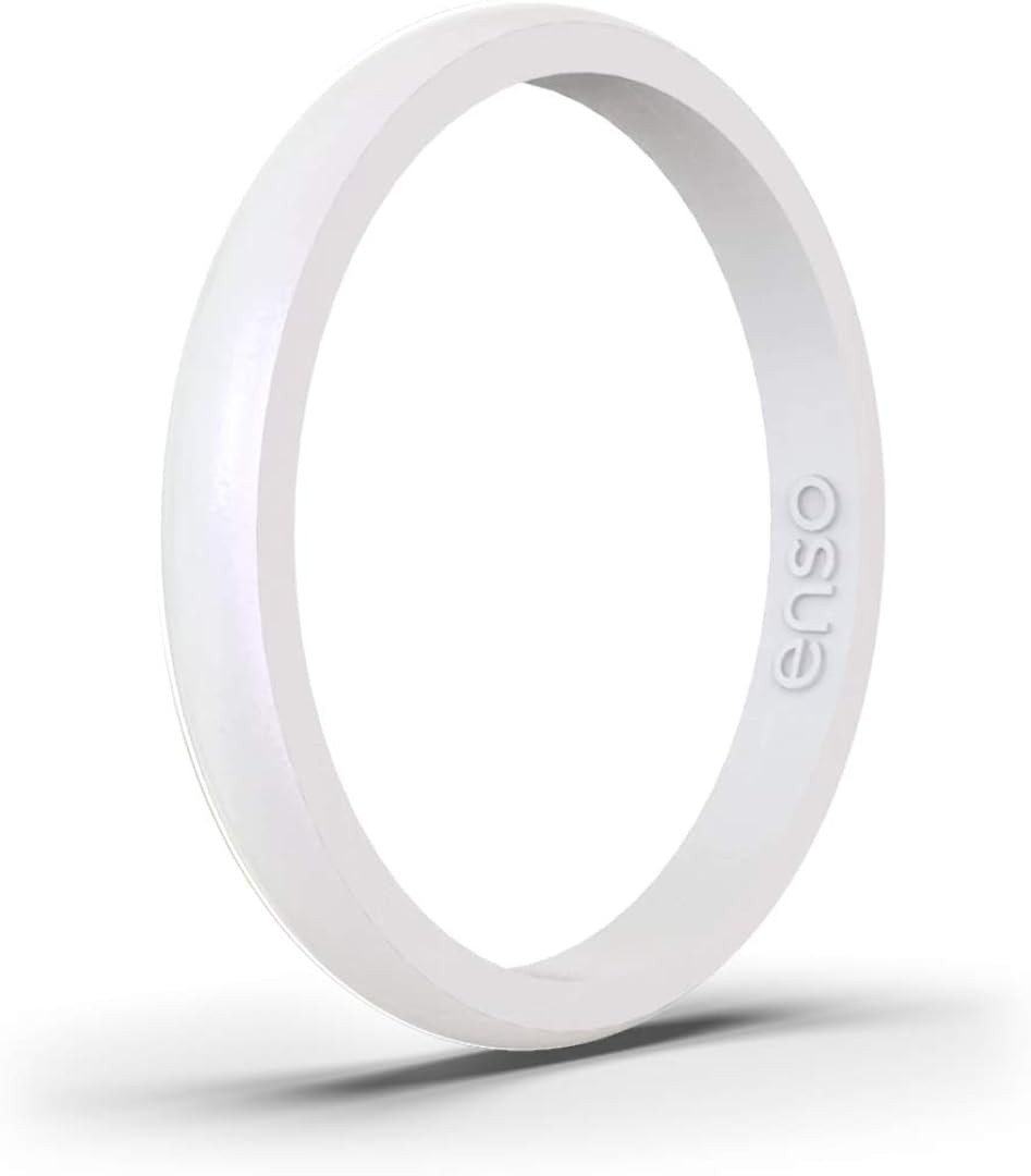 Enso Rings Halo Birthstone Silicone Ring – Minimalist Stackable Wedding Engagement Band – –... | Amazon (US)