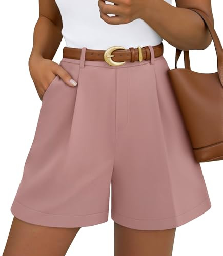 ZESICA Shorts for Women Dressy 2026 Summer Pleated Wide Leg Elastic High Waisted Business Casual ... | Amazon (US)