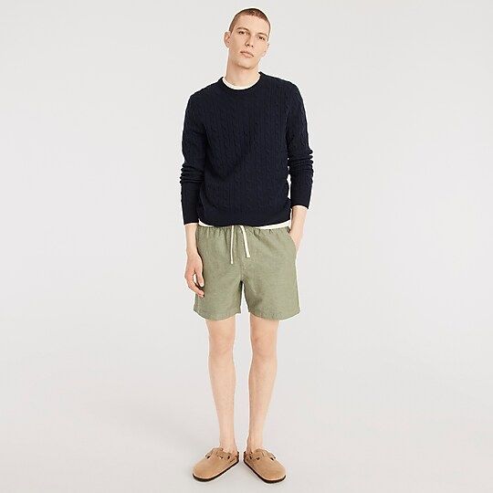 6" dock short in cotton-linen | J.Crew US