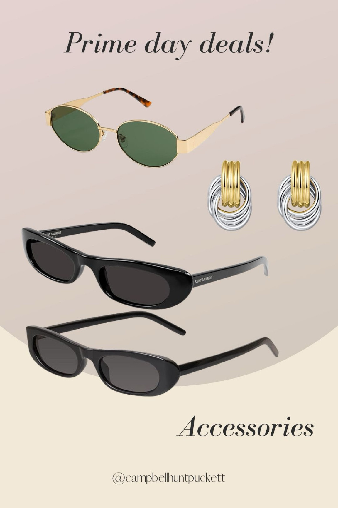 Amazon prime day accessories sunglasses, earrings, sunglasses dupe and designer YSL sunglasses 47% off

#LTKxPrimeDay