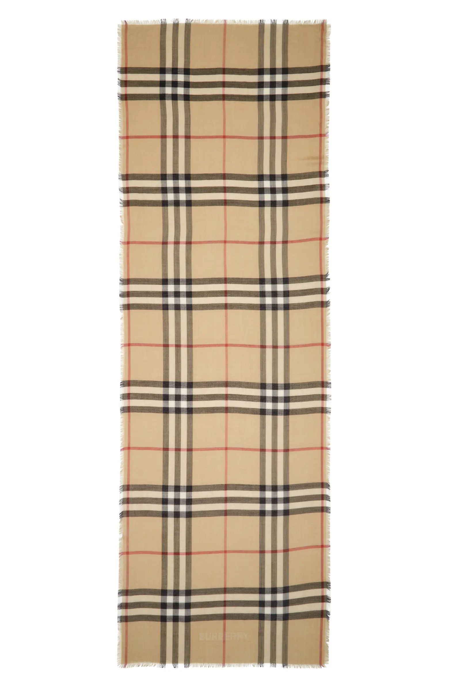 Burberry Check Reversible Wool & Silk Scarf | Nordstrom | Nordstrom