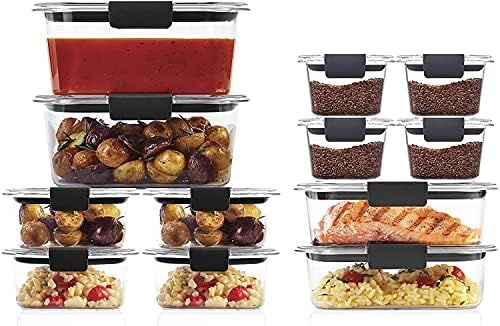 Rubbermaid Brilliance Storage Plastic Lids | BPA Free, Leak Proof Food Container, Clear, 24-Piece | Amazon (US)