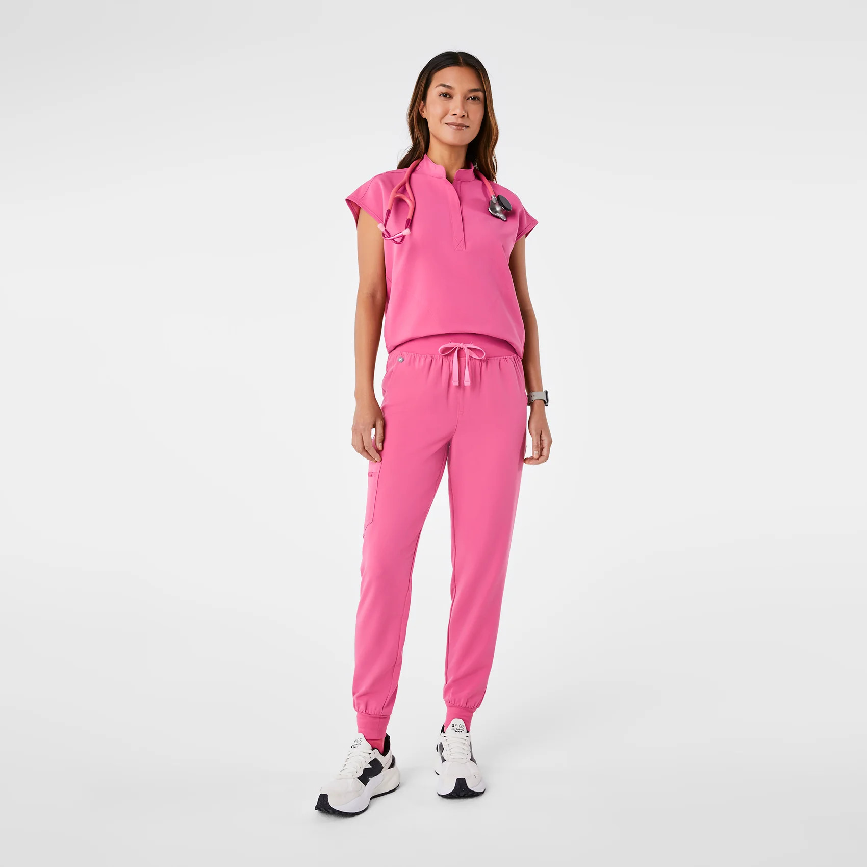 Women's Rafaela Oversized Scrub Top™ - F*ing Pink · FIGS | FIGS