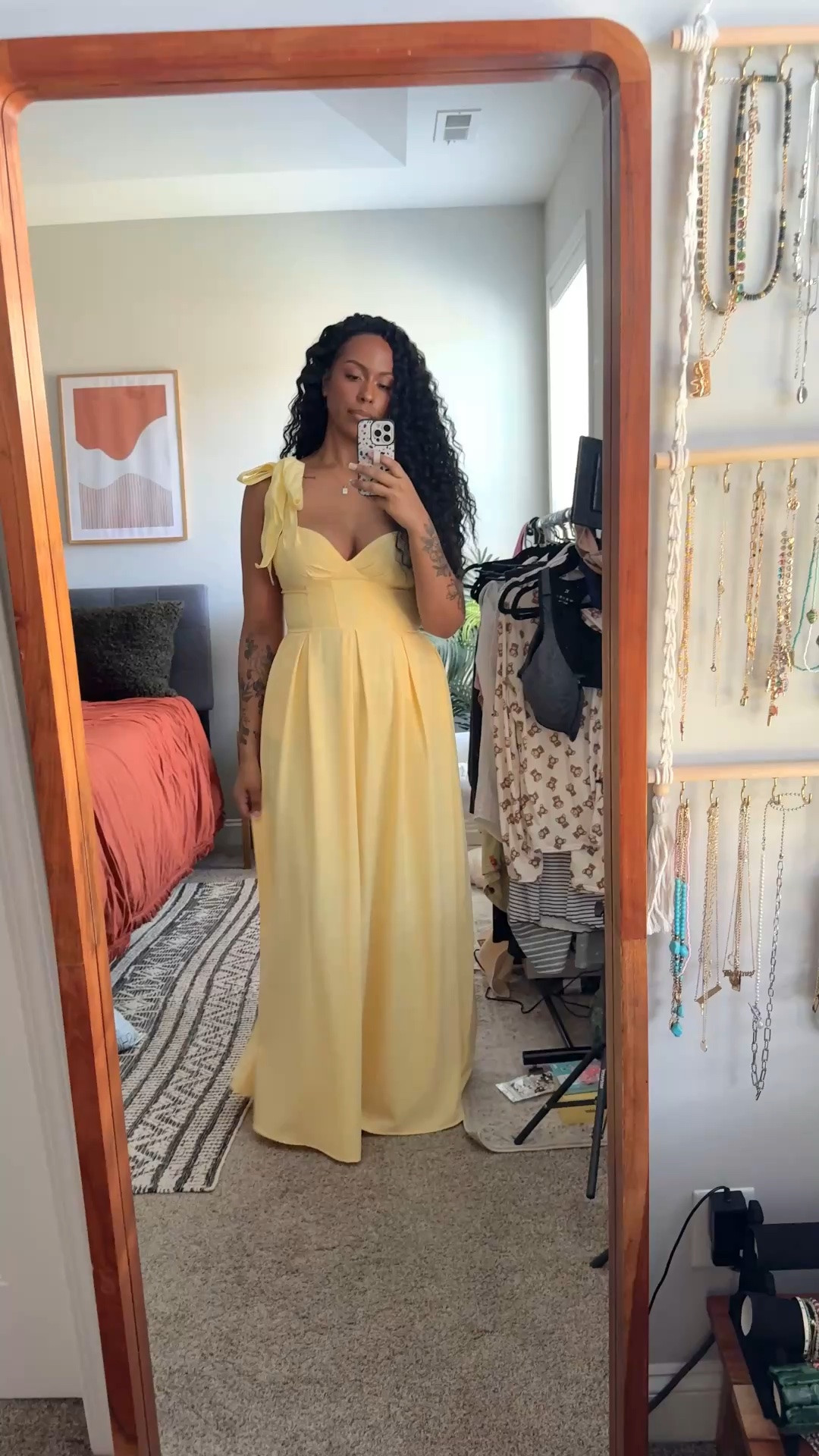 Isabelle Maxi Dress from Fashion Nova. Beautiful dress. Comes in black with white bow tie straps. I prefer the yellow. It has pockets as well. Floor length even on me. So if you’re short you’ll probably have to get it altered. I’ll have alternatives linked.

#LTKootd #LTKTall #LTKMidsize