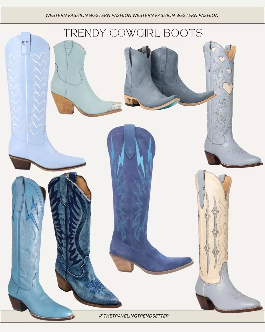 Trendy cowgirl boots in blue - country concert outfit idea , rodeo , Nashville or PBR 

#LTKFindsUnder50 #LTKStyleTip #LTKFindsUnder100