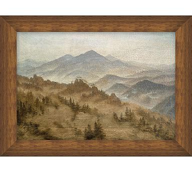 Crackled Mountain Range Framed Print | Pottery Barn (US)