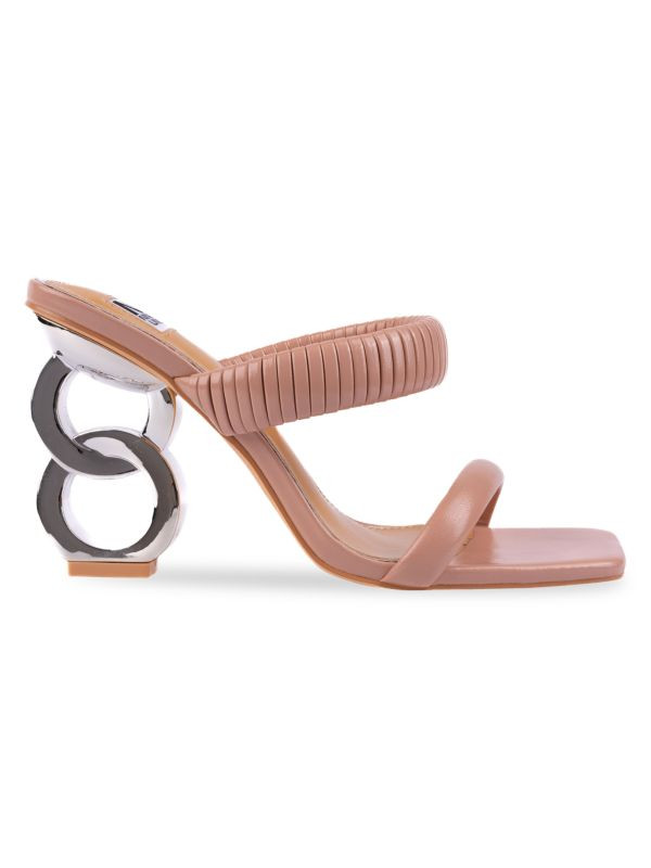 Raddle Circular Heel Pleated Sandals | Saks Fifth Avenue OFF 5TH
