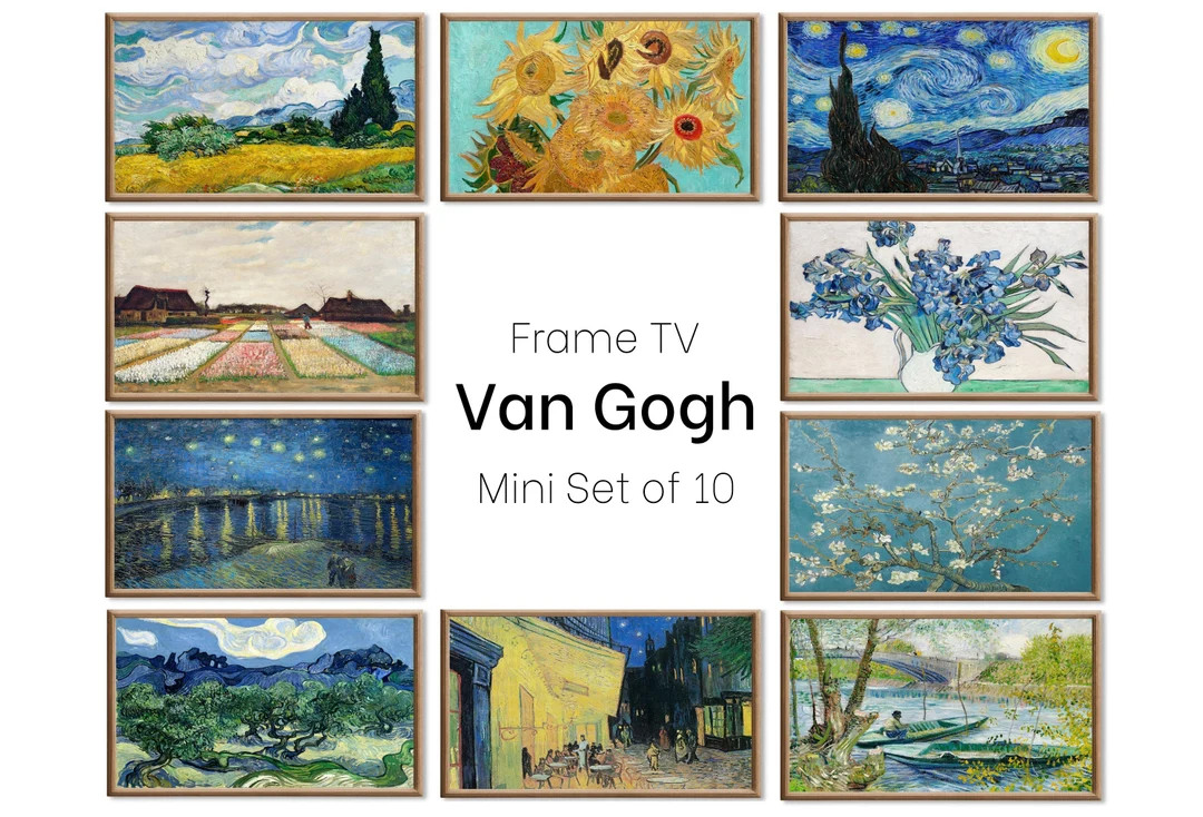 Set of 10 Samsung Frame TV 4K Art. Ultimate Van Gogh Famous Paintings Collection. Vincent Van Gog... | Etsy (US)