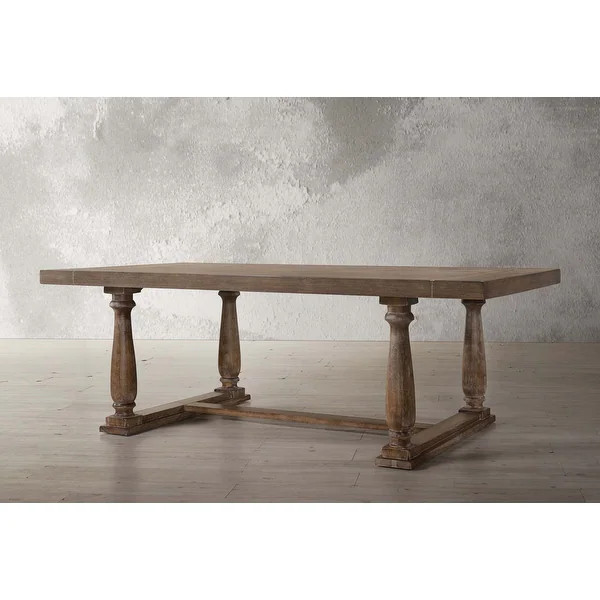Lorraine Dining Table with Trestle Base - Weathered Oak | Bed Bath & Beyond