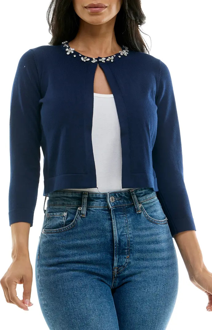 Nina Leonard Embellished Bolero Cardigan | Nordstromrack | Nordstrom Rack