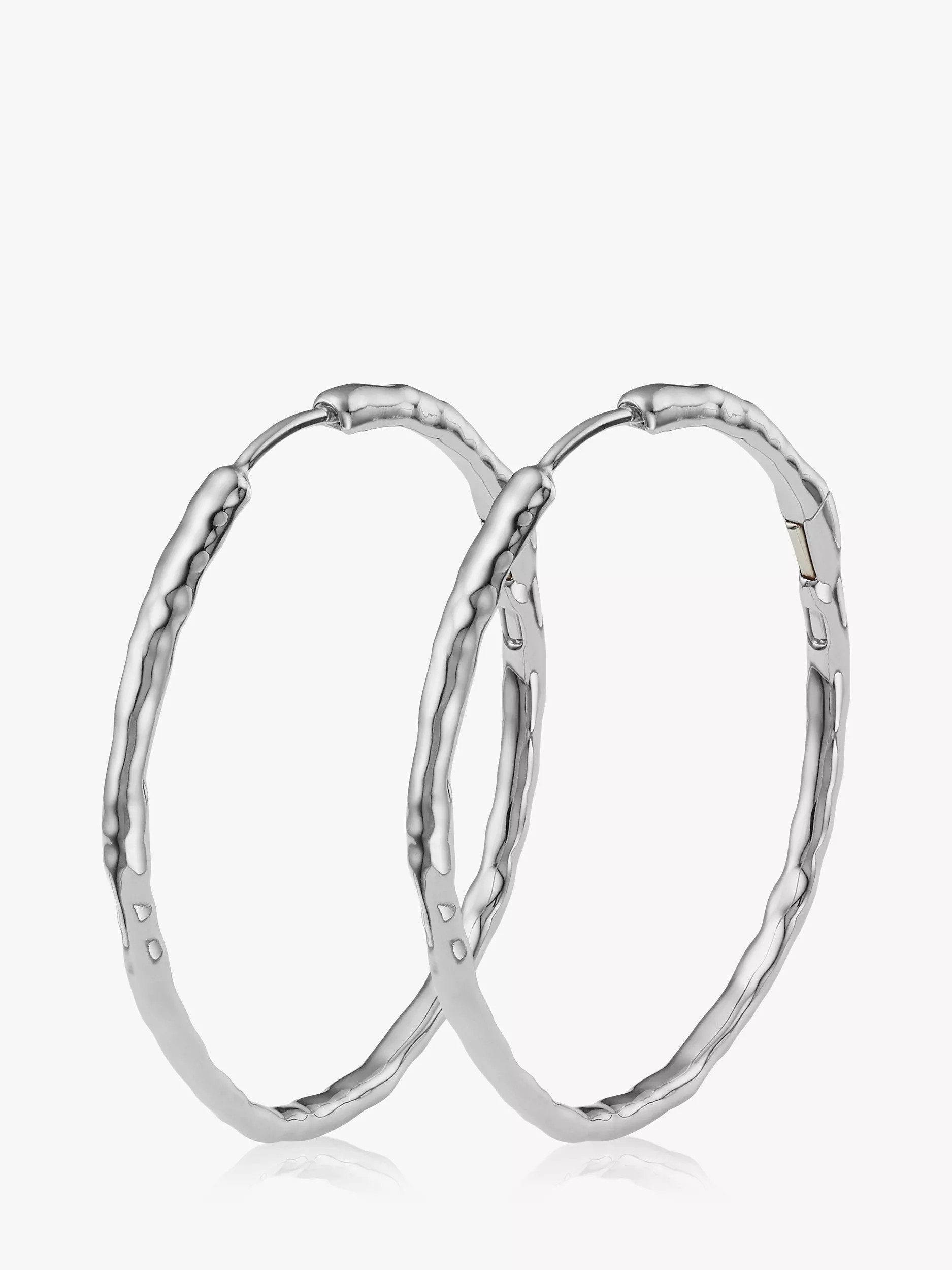 MV Siren™ Muse Large Hoop Earrings, Silver | John Lewis (UK)