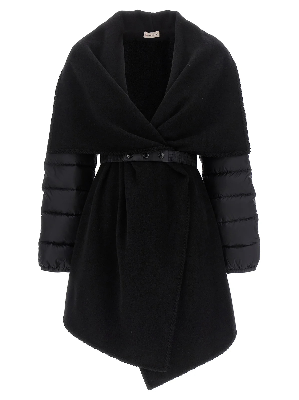 Moncler Cape Logo Patch Padded Jacket | Cettire Global