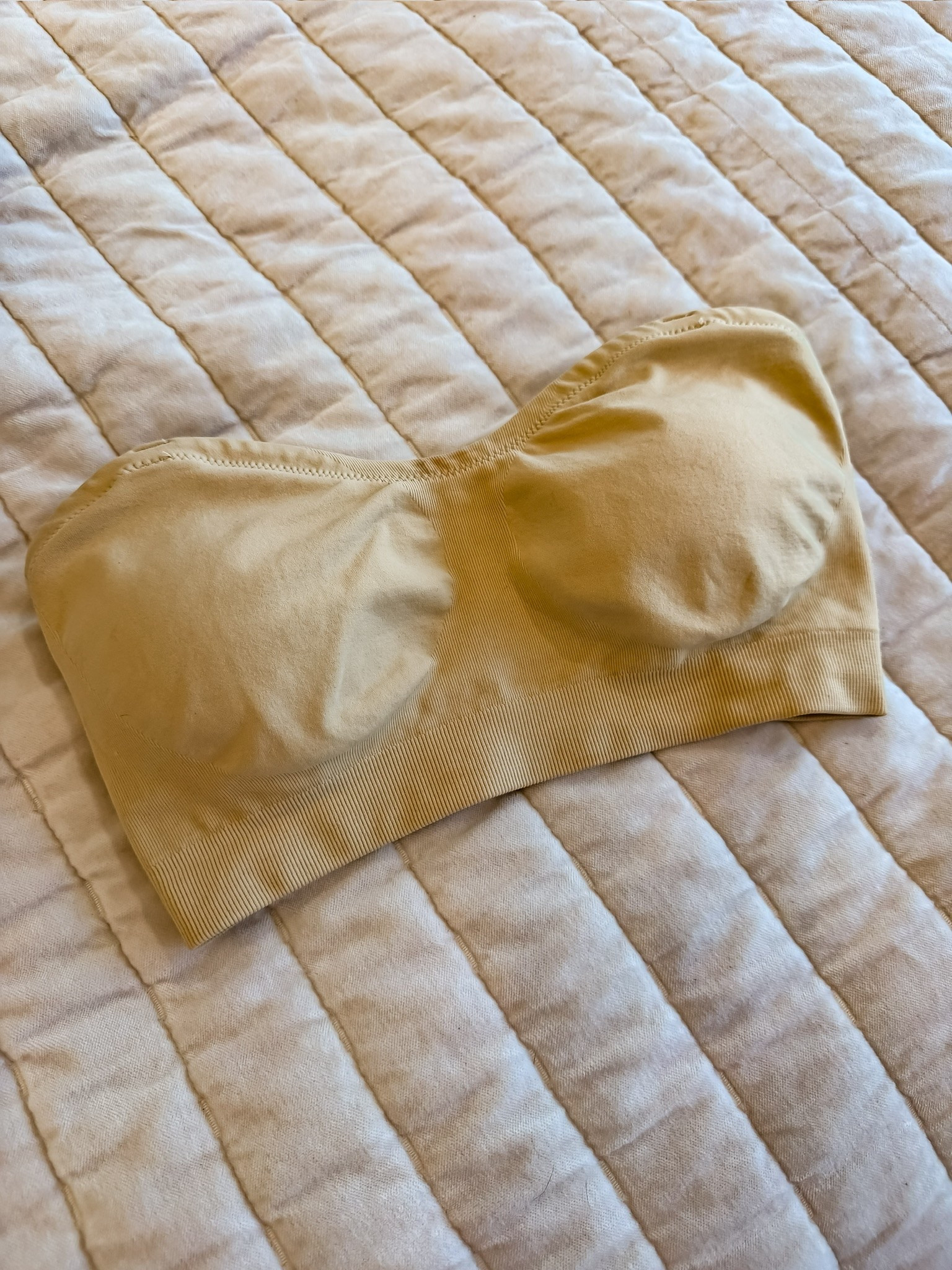 This seamless bra makes getting dressed so much easier. Perfect for layering under sheer tops, low-cut knits, or summer sets, and the nude tone keeps everything smooth and invisible under clothing. It’s a true wardrobe staple you end up reaching for more than you expect.

neutral basics, seamless bandeau, layering essentials, everyday basics, minimalist wardrobe, summer essentials, comfortable intimates, nude top, capsule wardrobe pieces, mom style, TheMomInStyle

#LTKOver40 #LTKgrwm #LTKSaleAlert
