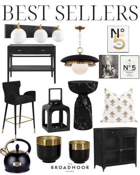 Black and gold, modern home, home decor, counter stool, bar stool, marble, Chanel book, vanity light, chandelier, lighting, console table, media console, lantern, throw pillow, living room

#LTKstyletip #LTKFind #LTKhome