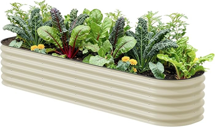 Vego garden Raised Garden Bed Kits, 17" Tall 9 in 1 8ft X 2ft Metal Raised Planter Bed for Vegeta... | Amazon (US)