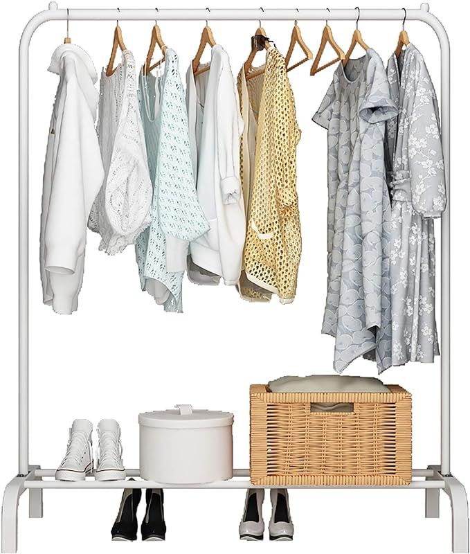 UDEAR Garment Rack Freestanding Hanger Multi-functional Single pole Bedroom Clothing Rack Bedroom... | Amazon (US)