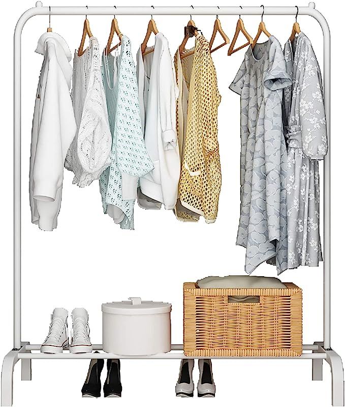 UDEAR Garment Rack Freestanding Hanger Multi-functional Single pole Bedroom Clothing Rack Bedroom... | Amazon (US)