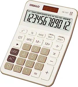 Desktop Calculator Large LCD Display 12 Digit Number Big Button Tax Financial Accounting Calculat... | Amazon (US)
