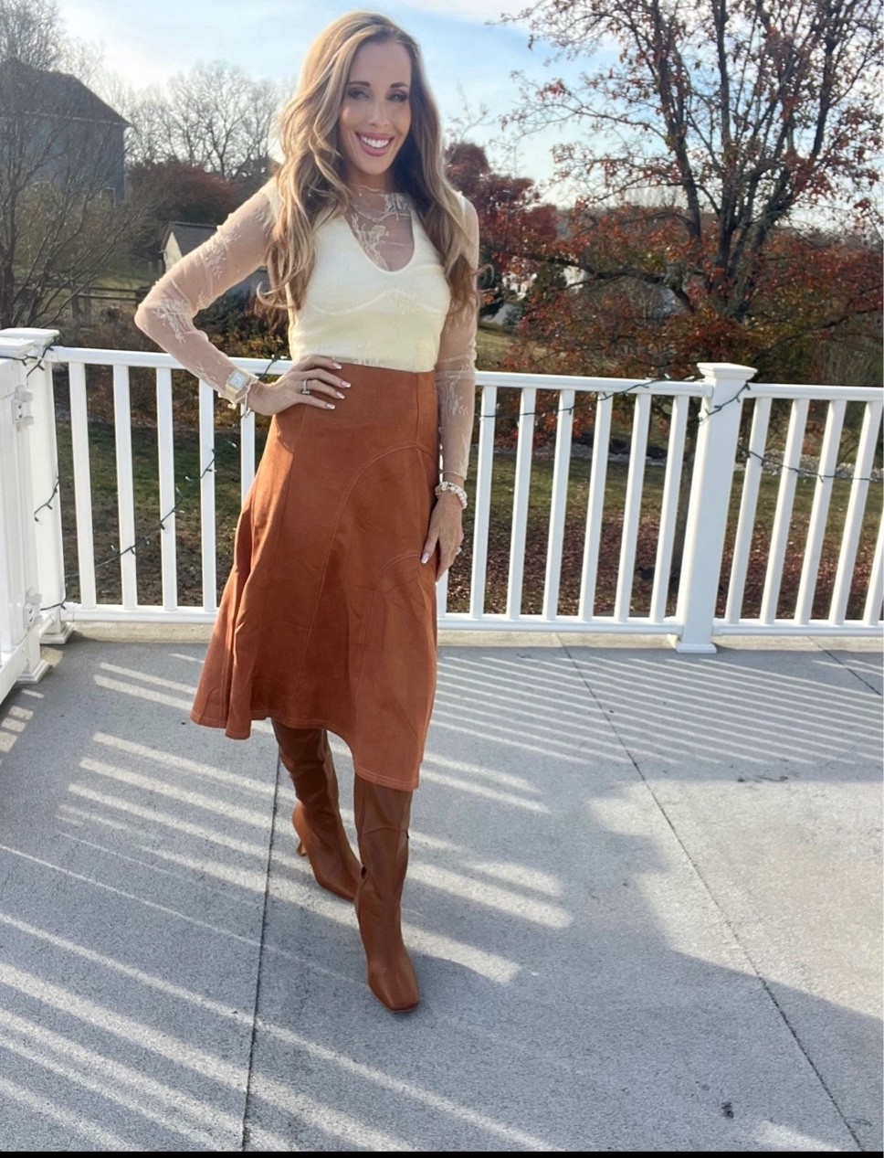 Gorgeous trending suede midi skirt 🧡

#LTKStyleTip #LTKFindsUnder100 #LTKHoliday