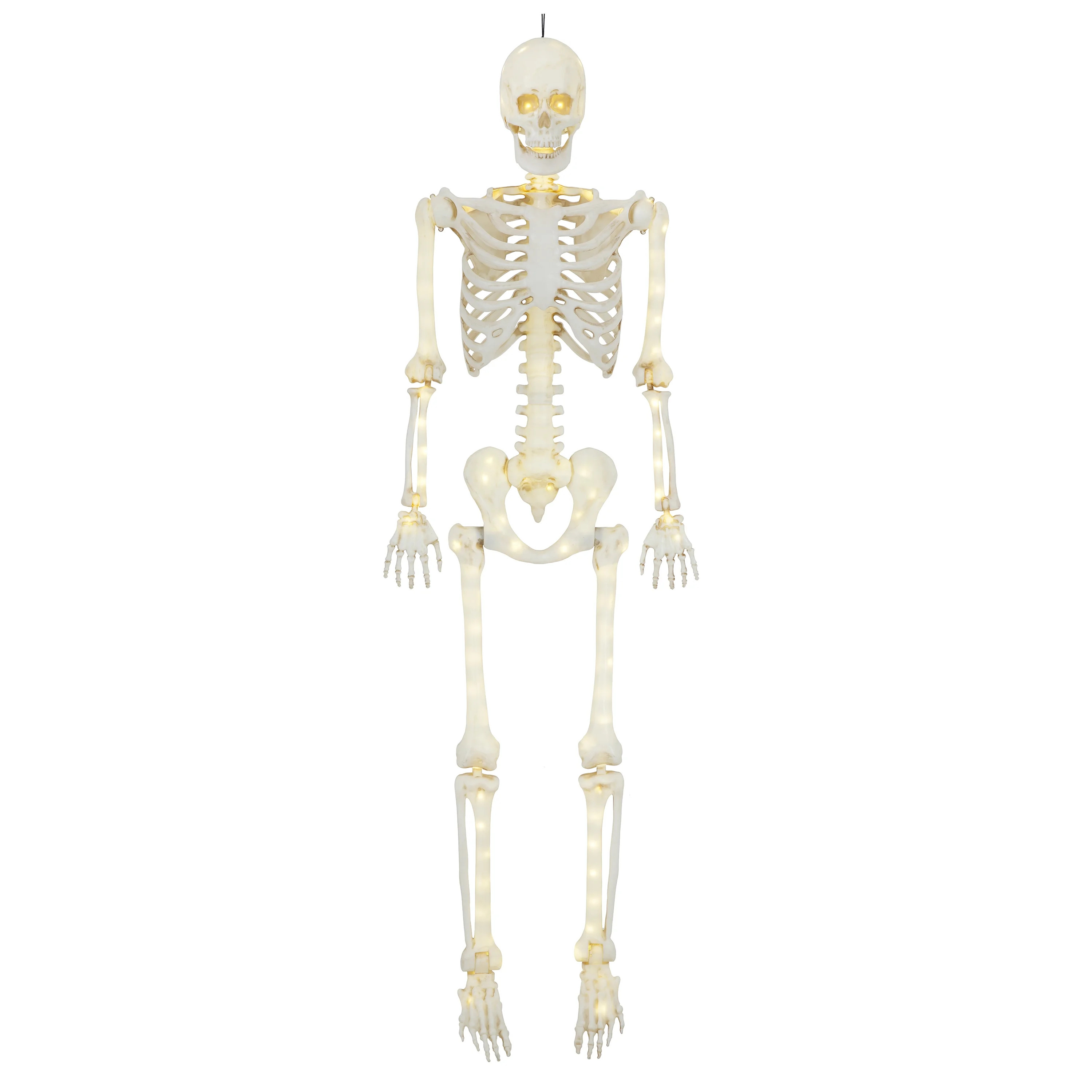 5ft Light Up Poseable Skeleton Decoration, Halloween Outdoor Decor, by Way To Celebrate | Walmart (US)