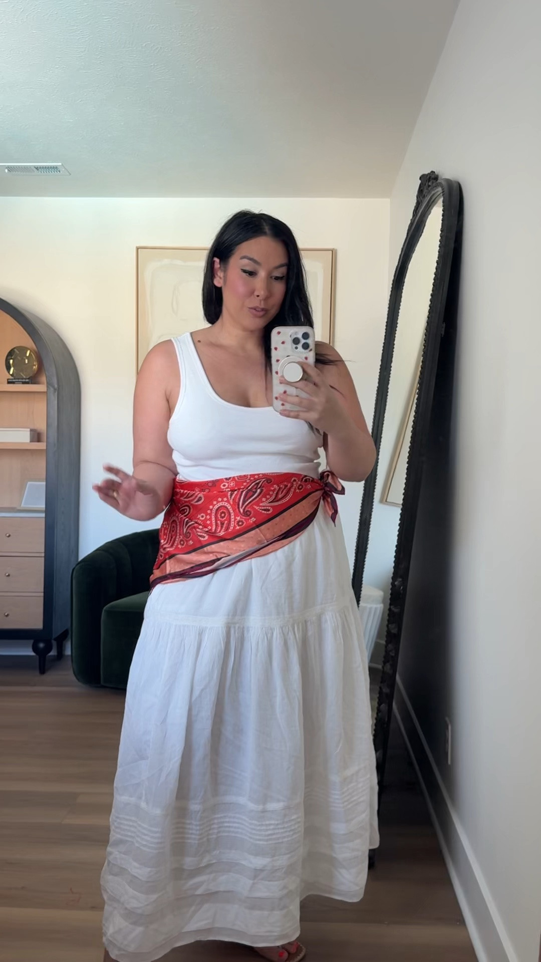 Xl summer outfit 
Scarf trend

#LTKgrwm #LTKootd