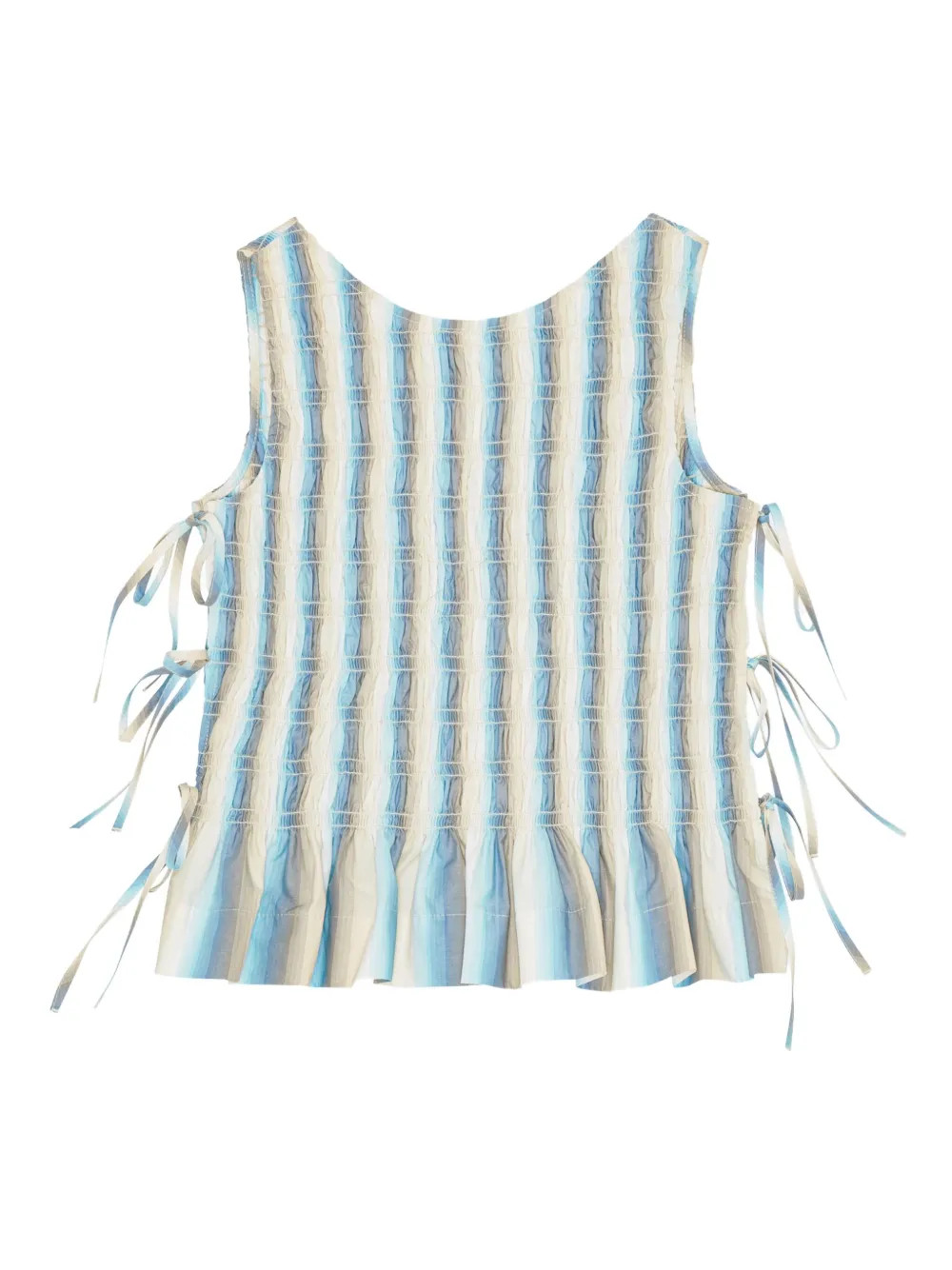 GANNI Striped Blouse | Neutrals | FARFETCH | Farfetch Global